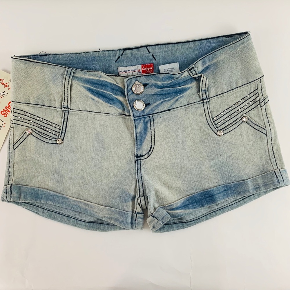 Jean Stone Wash Short Shorts Size 15